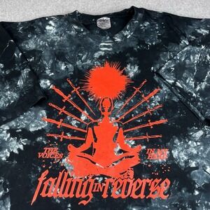 Falling in Reverse Tie Dye T Shirt Mens 3XL Shaka Wear Metal Band Concert Black